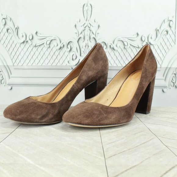 CORSO COMO Brown Suede Closed Toe High Heel Pumps Shoes Size 9.5 M - Picture 2 of 9